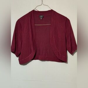 Worthington Deep Red Shrug Sweater
